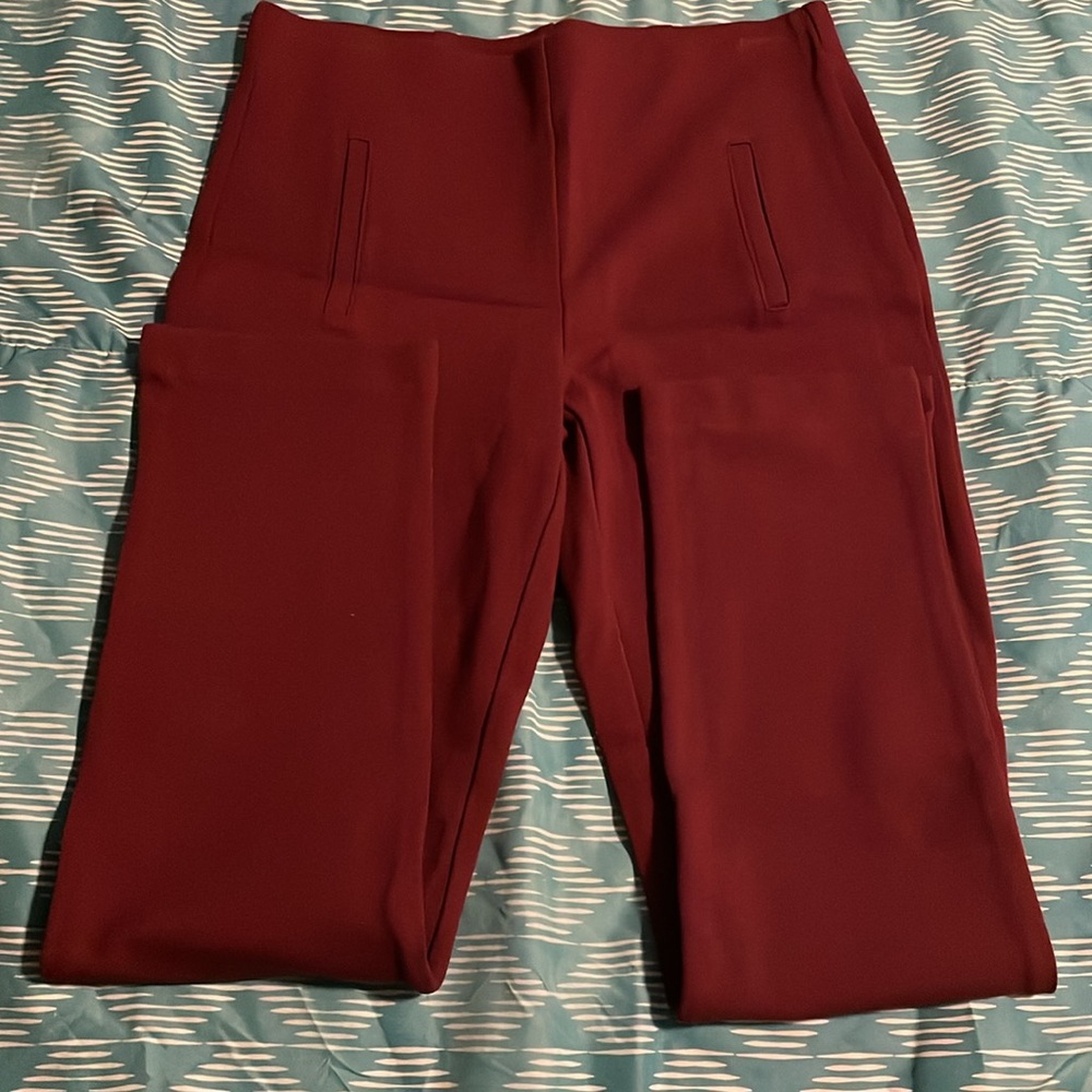 Chico’s burgundy ankle trousers